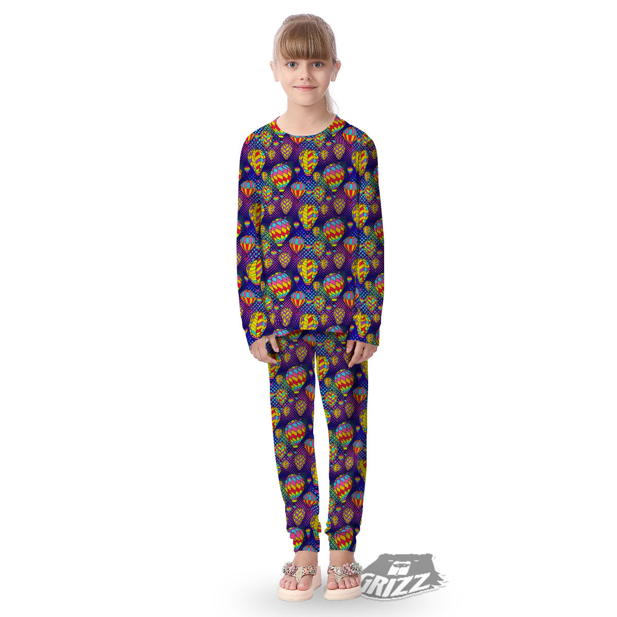 Balloon Air Retro Print Pattern Kid's Pajamas-grizzshop