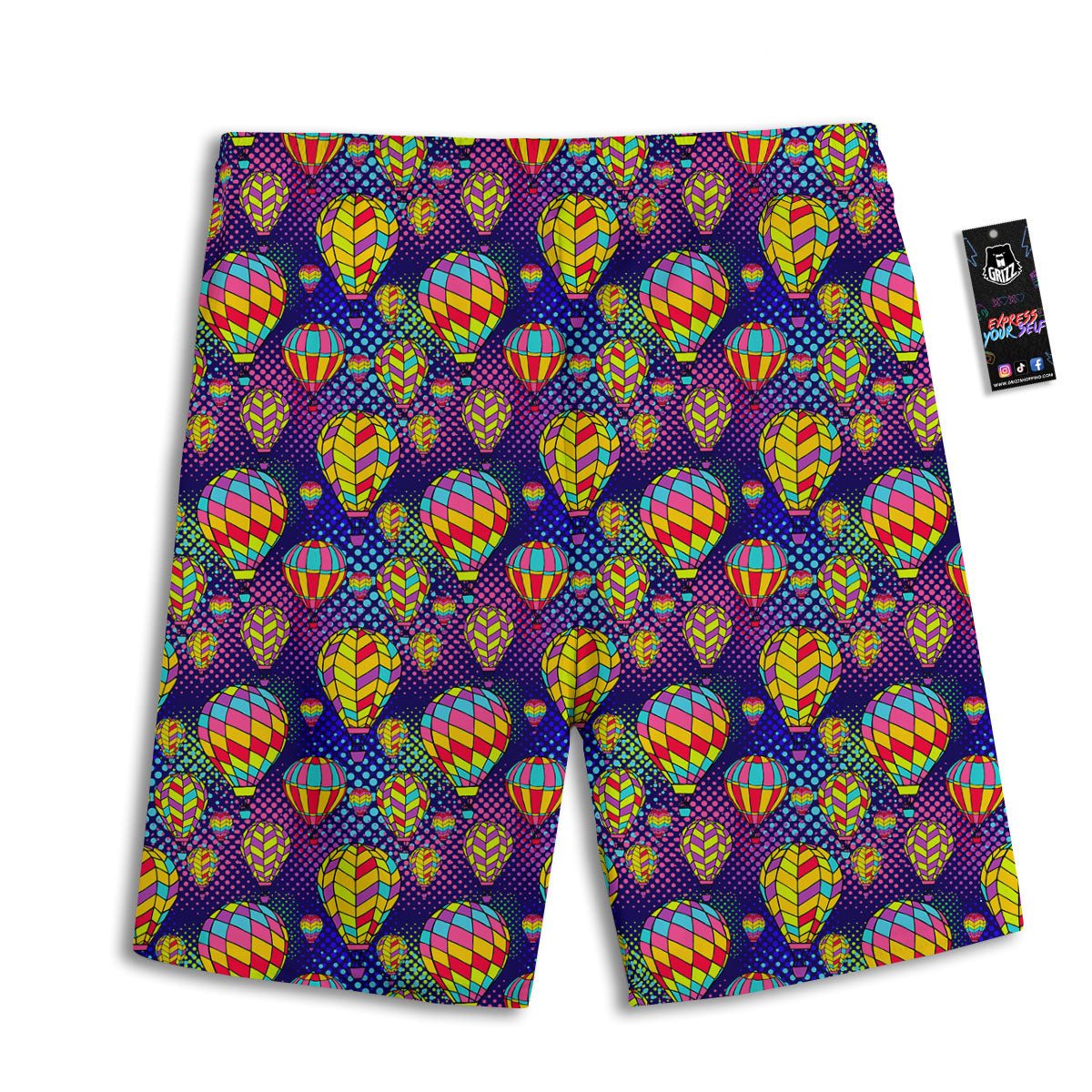 Balloon Air Retro Print Pattern Men's Athletic Shorts
