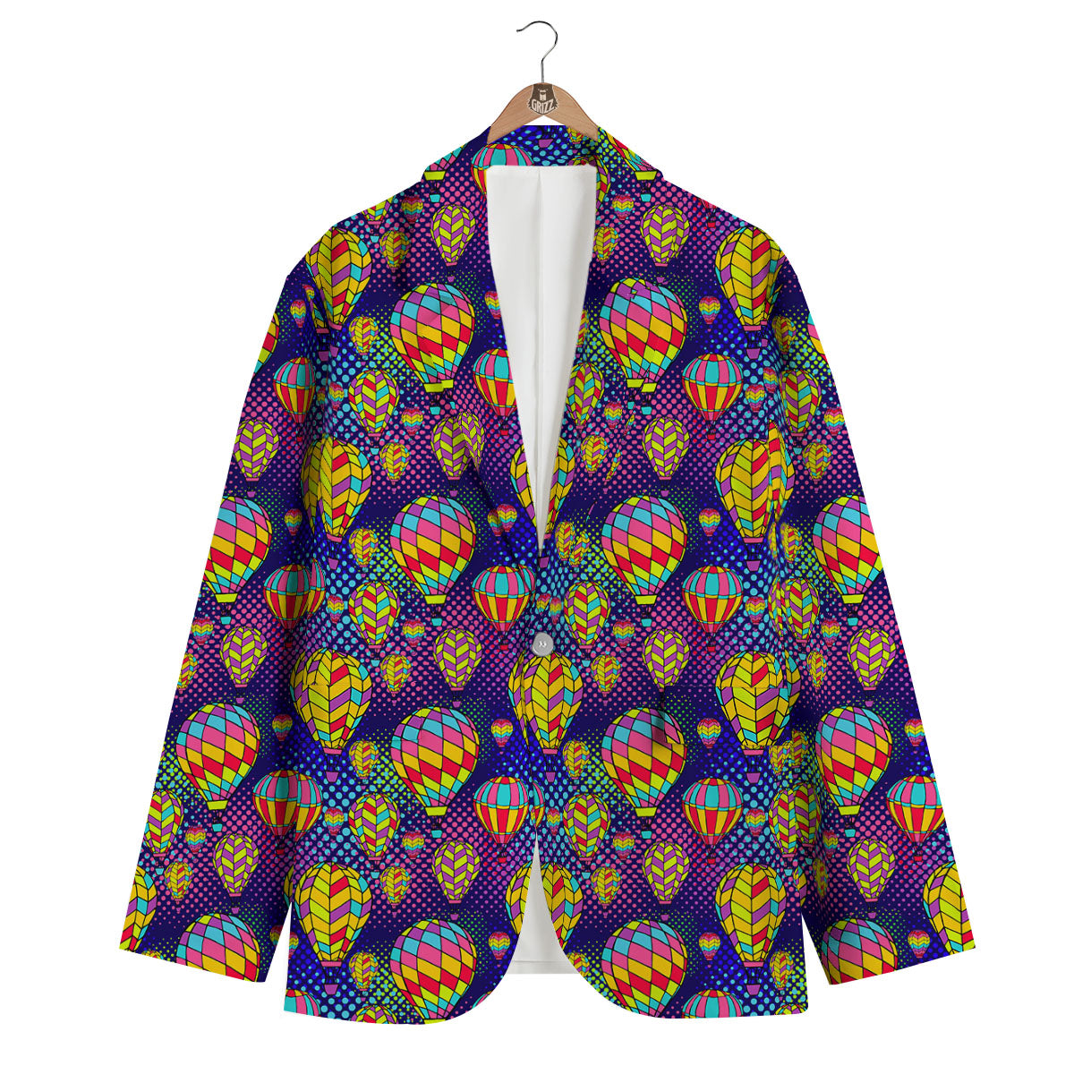 Balloon Air Retro Print Pattern Men's Blazer-grizzshop