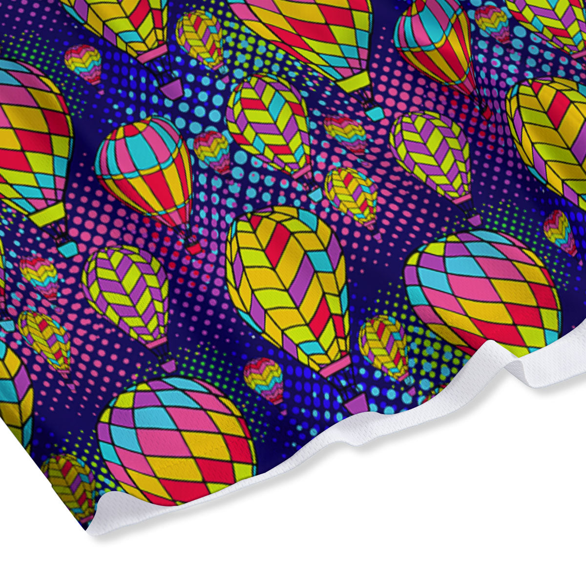 Balloon Air Retro Print Pattern Mesh Shorts