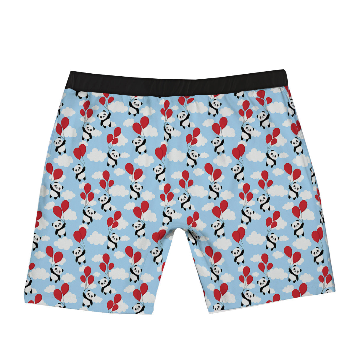 Balloon And Cute Panda Print Pattern Boxer Briefs-grizzshop