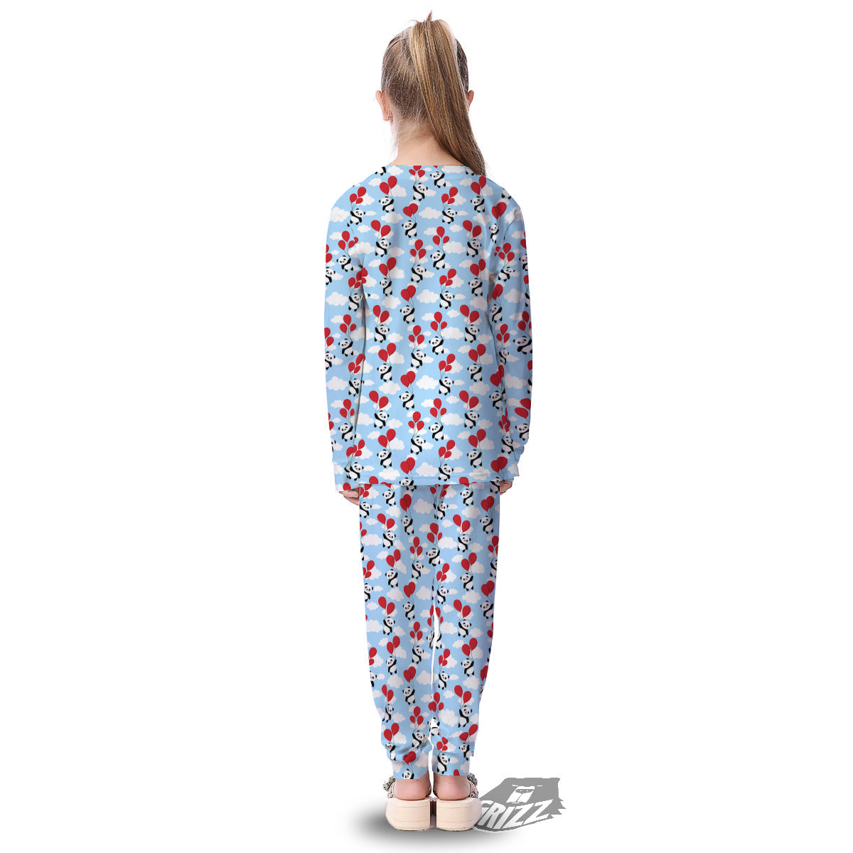 Balloon And Cute Panda Print Pattern Kid's Pajamas-grizzshop