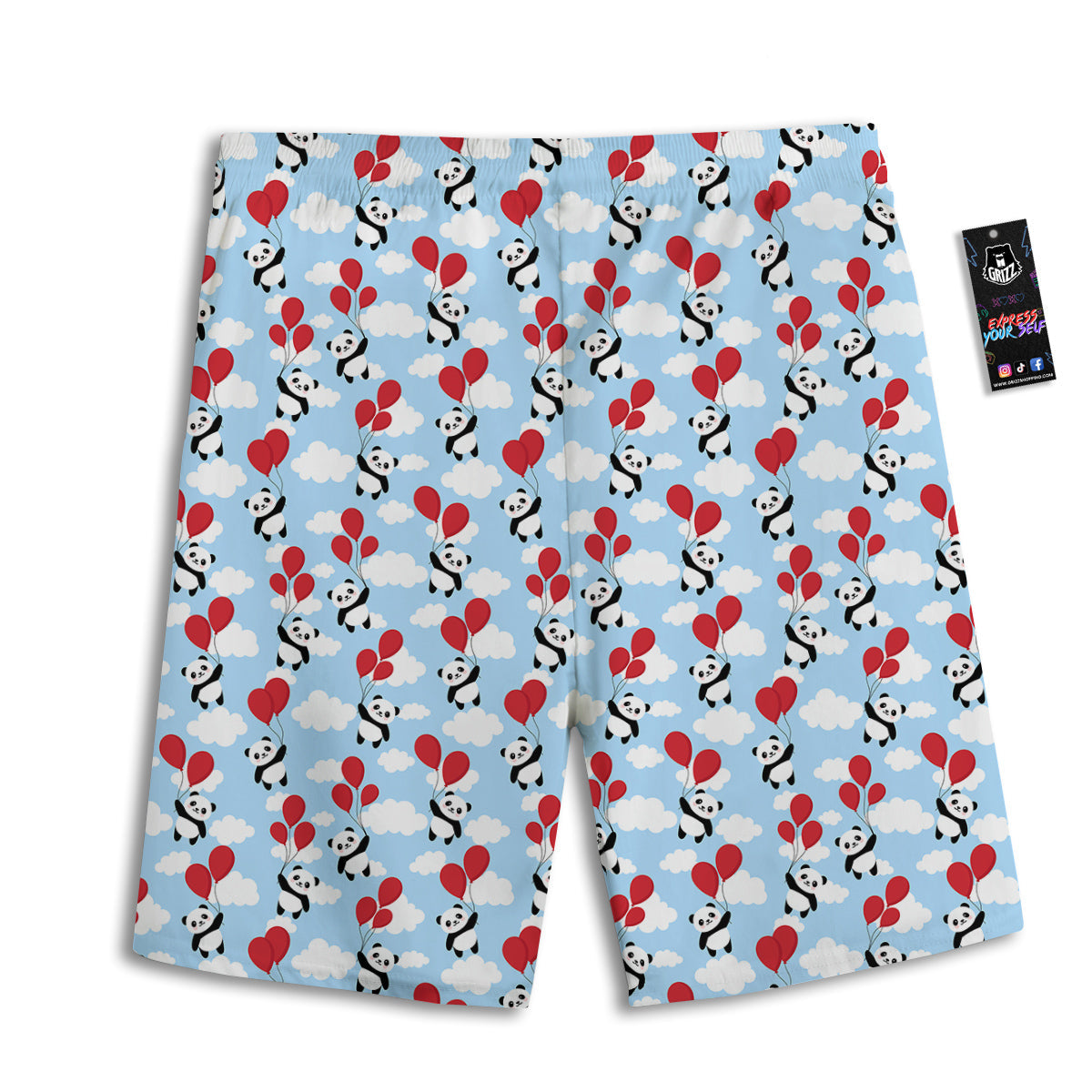 Baby Ninja Print Pattern Men's Athletic Shorts