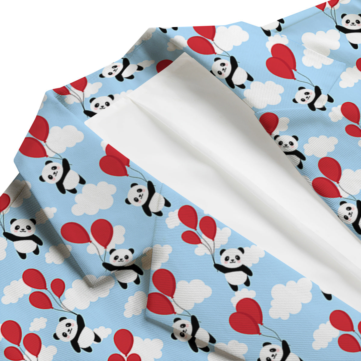 Balloon And Cute Panda Print Pattern Men's Blazer-grizzshop