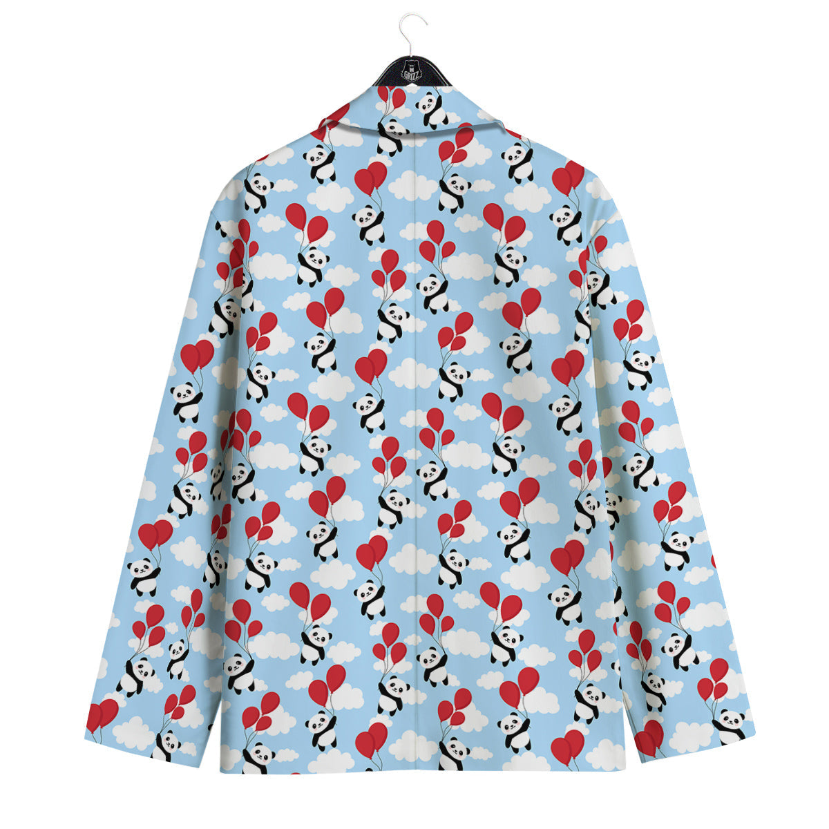 Balloon And Cute Panda Print Pattern Men's Sport Coat-grizzshop