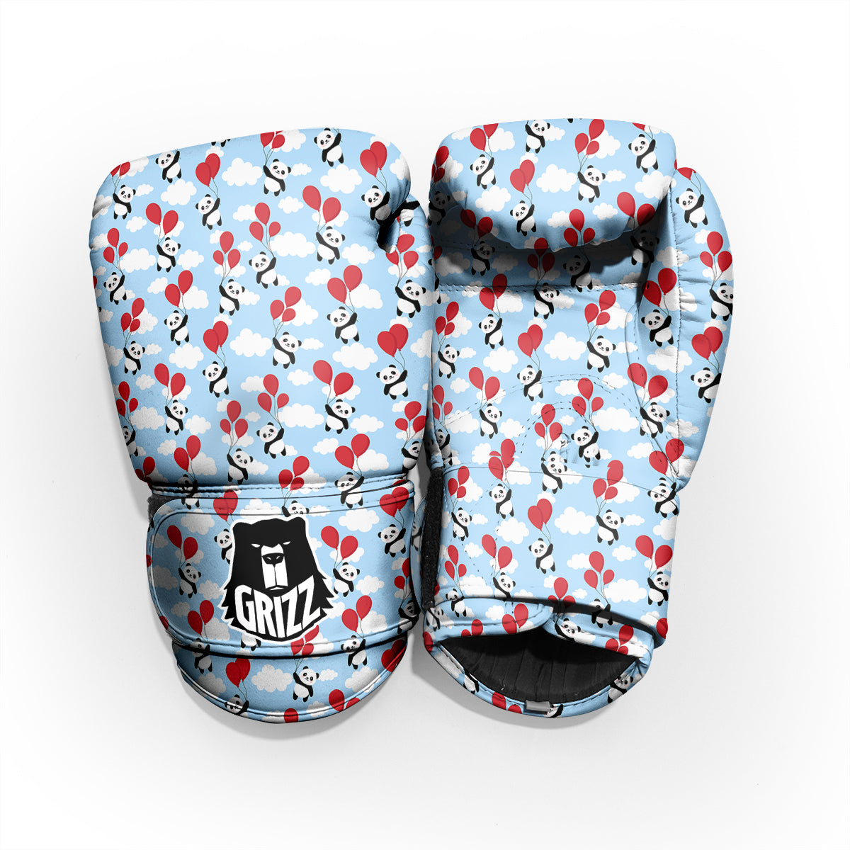 Balloon And Cute Panda Print Pattern Pro Boxing Glove