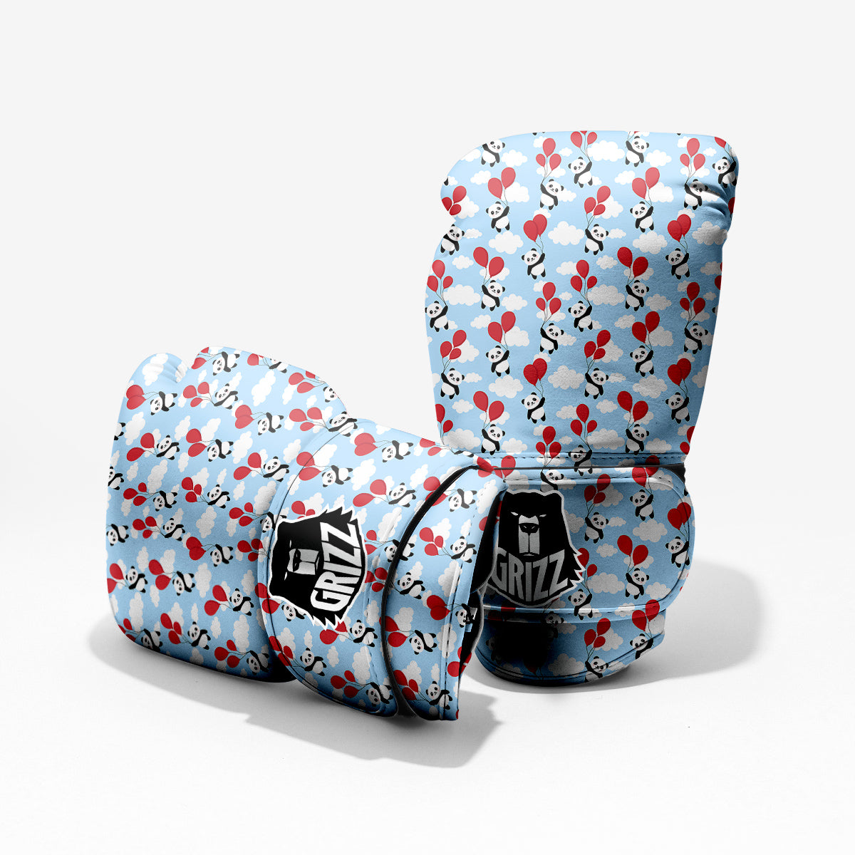 Balloon And Cute Panda Print Pattern Pro Boxing Glove