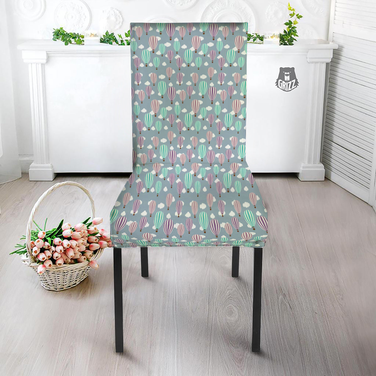 Balloon Cartoon Print Pattern Dining Chair Slipcover-grizzshop