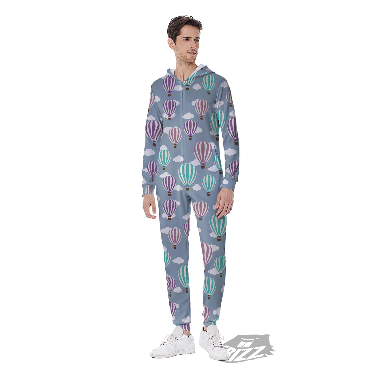 Balloon Cartoon Print Pattern Men's Jumpsuit-grizzshop