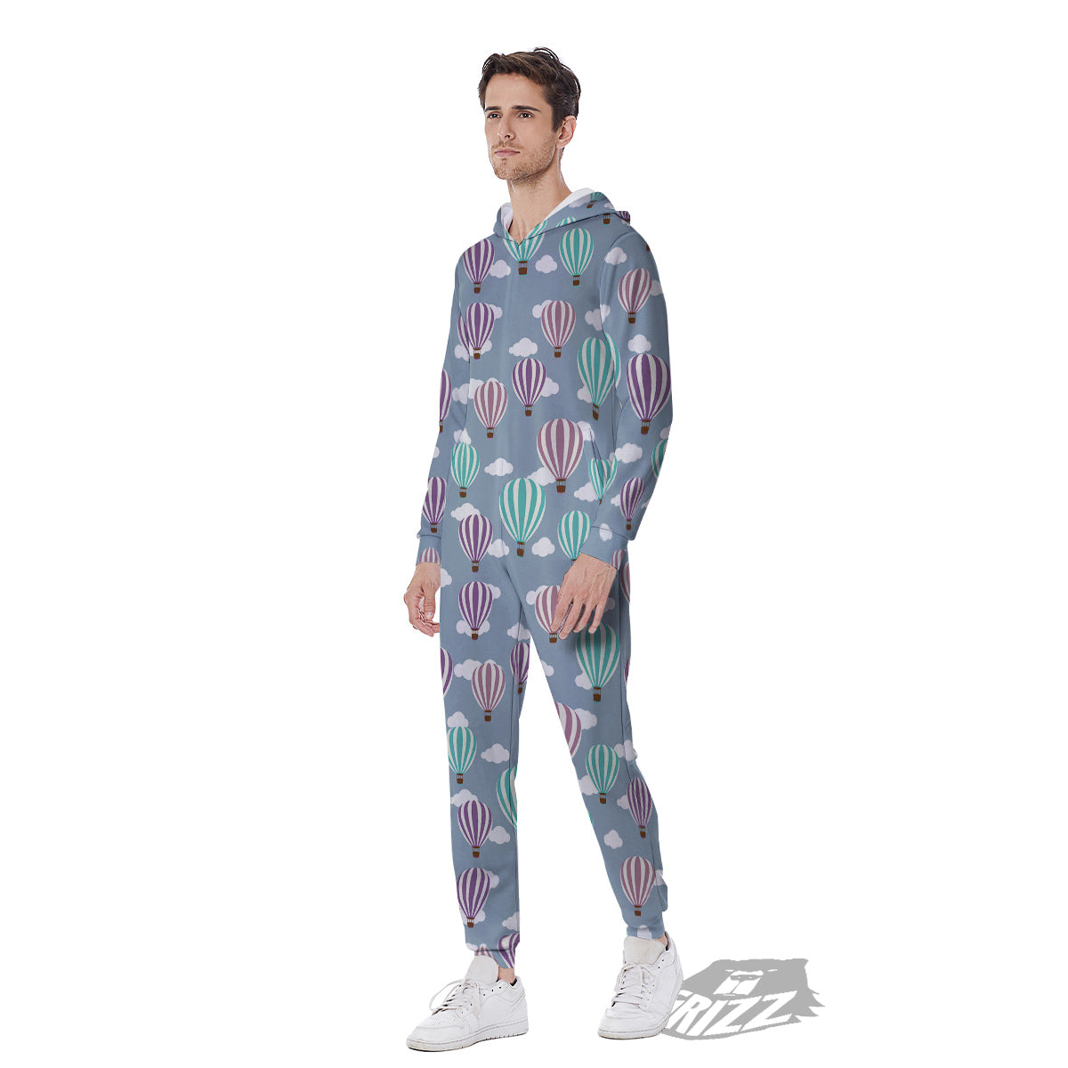 Balloon Cartoon Print Pattern Men's Jumpsuit-grizzshop