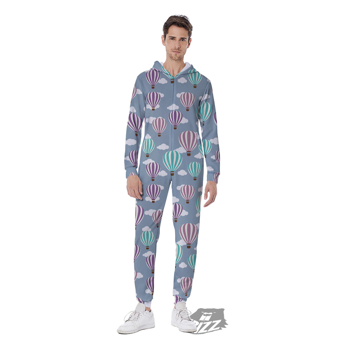 Balloon Cartoon Print Pattern Men's Jumpsuit-grizzshop