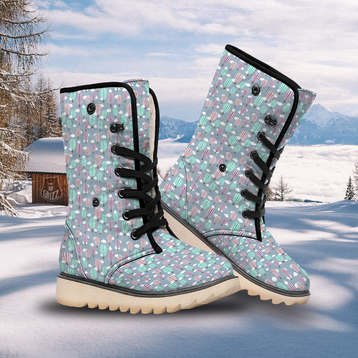 Balloon Cartoon Print Pattern Snow Boots-grizzshop