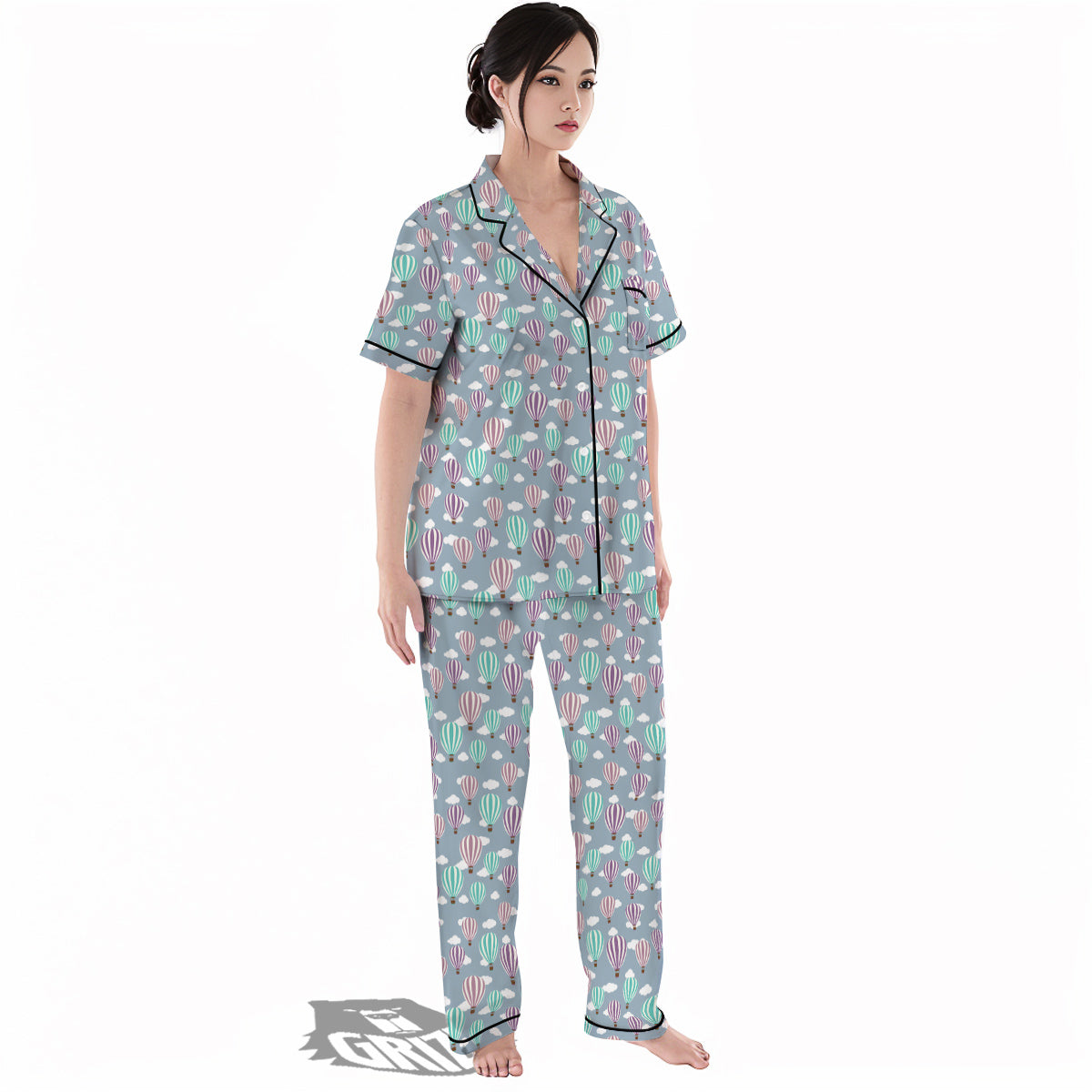 Balloon Cartoon Print Pattern Women's Pajamas Set-grizzshop
