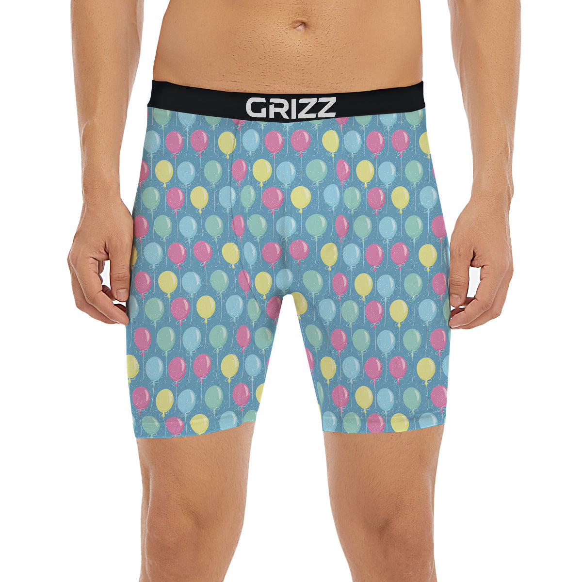 Balloon Colorful Print Pattern Boxer Briefs-grizzshop