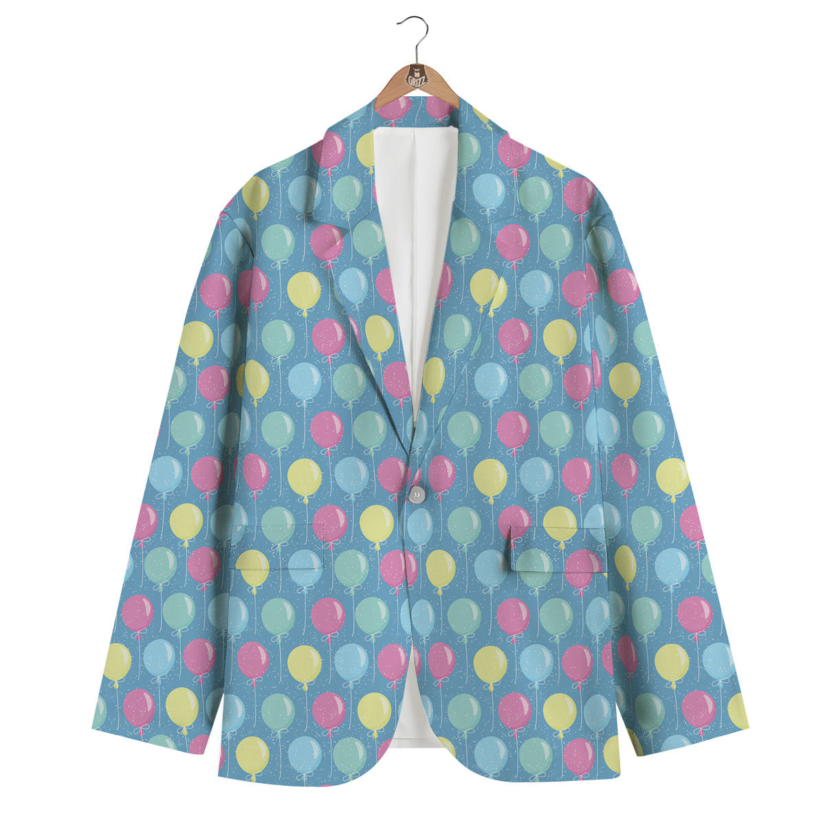 Balloon Colorful Print Pattern Men's Blazer-grizzshop