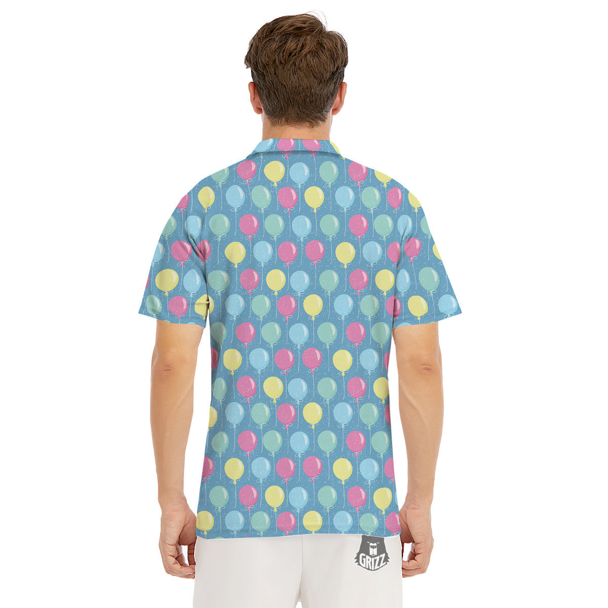 Balloon Colorful Print Pattern Men's Golf Shirts-grizzshop