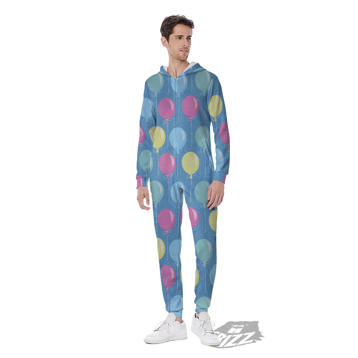 Balloon Colorful Print Pattern Men's Jumpsuit-grizzshop