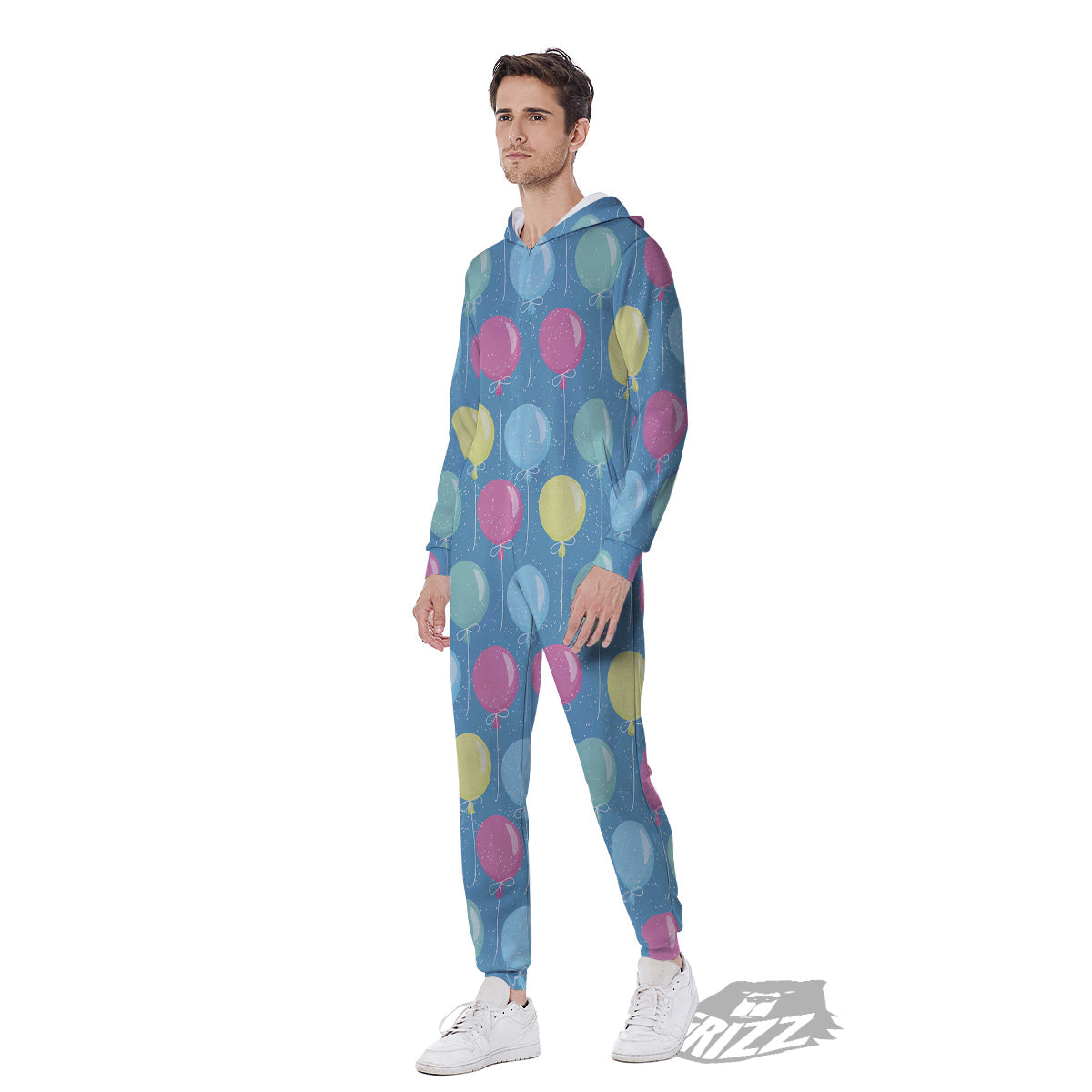 Balloon Colorful Print Pattern Men's Jumpsuit-grizzshop