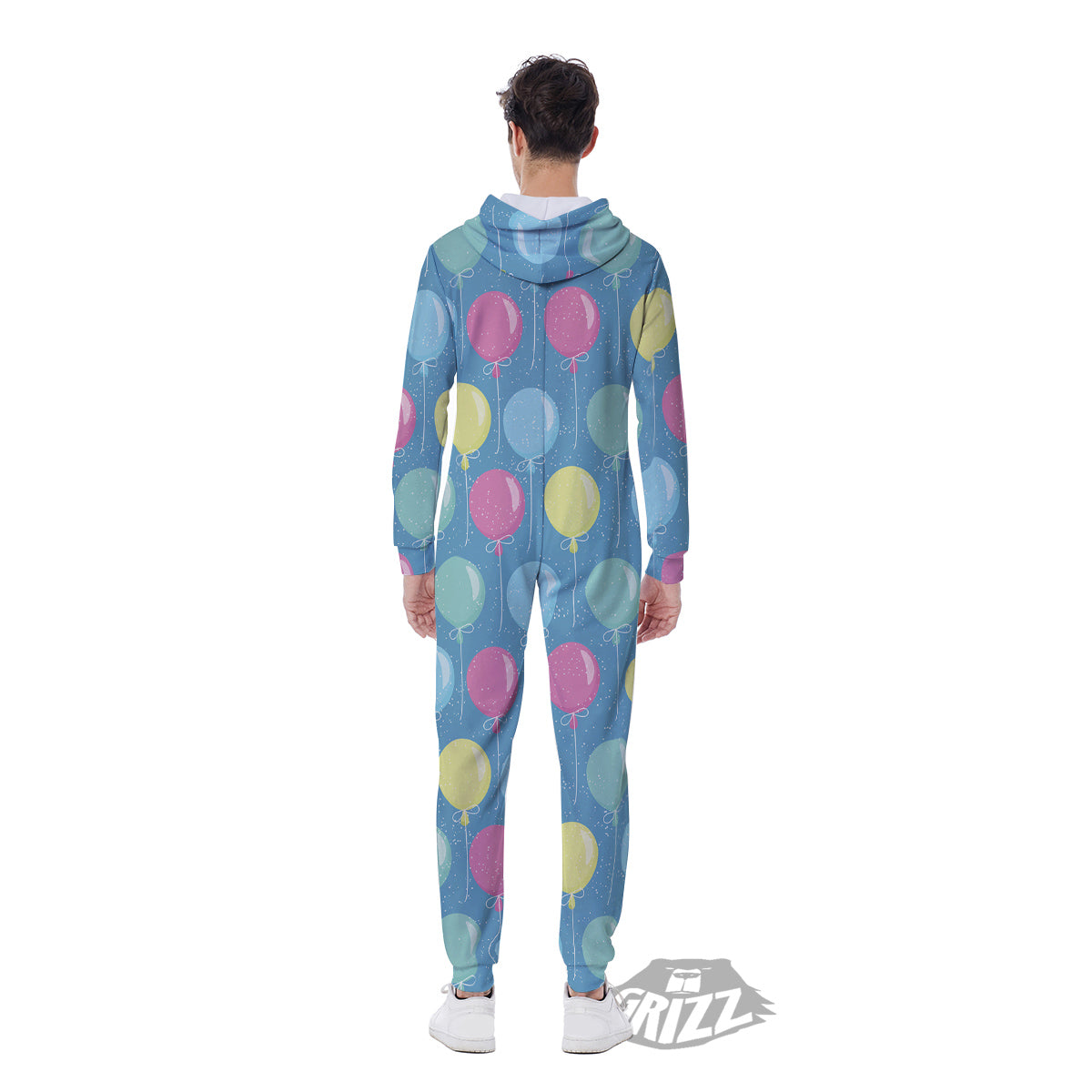 Balloon Colorful Print Pattern Men's Jumpsuit-grizzshop