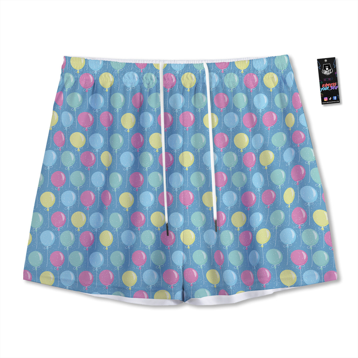 Banana Tropical Green Print Pattern Mesh Shorts