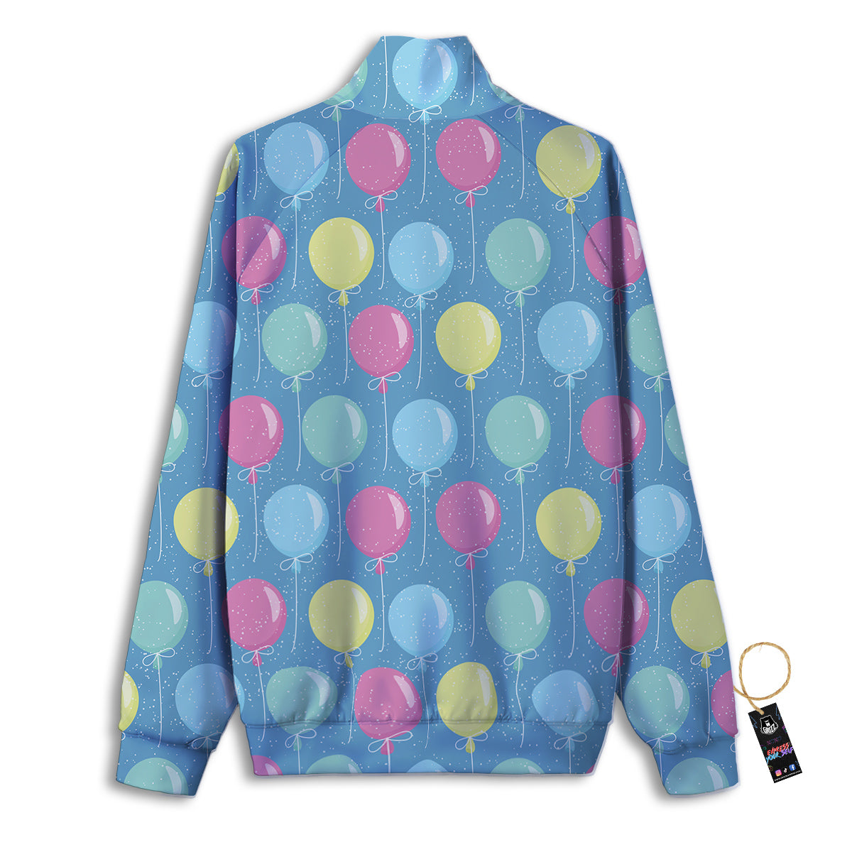 Balloon Colorful Print Pattern Track Jacket-grizzshop