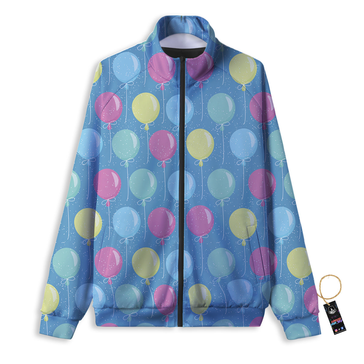 Balloon Colorful Print Pattern Track Jacket-grizzshop