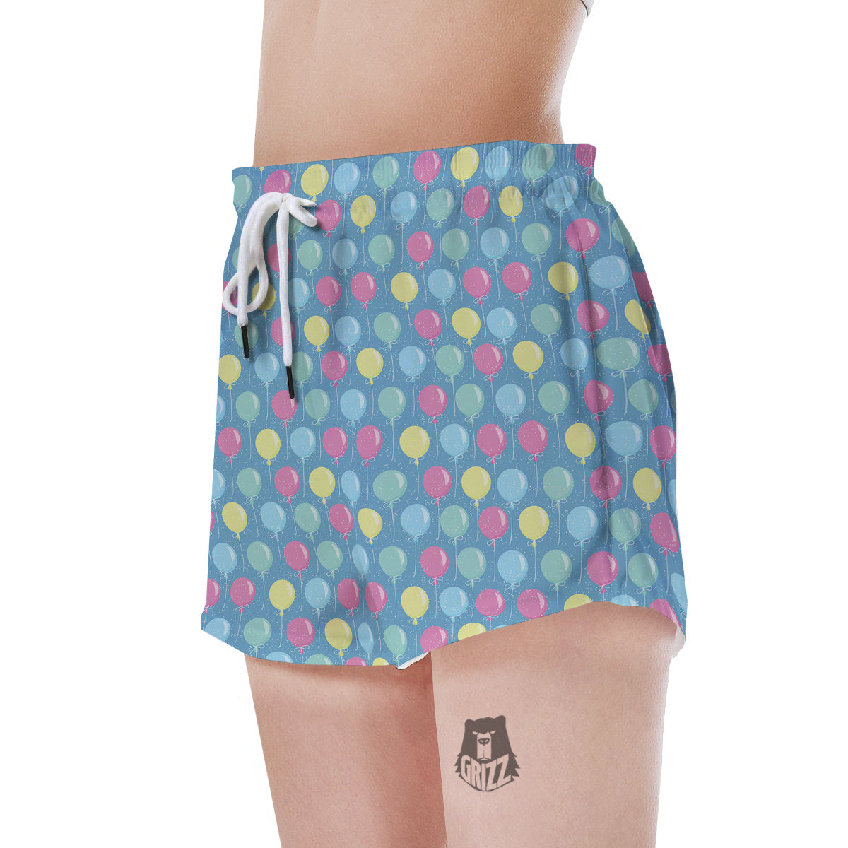 Balloon Colorful Print Pattern Women's Shorts-grizzshop