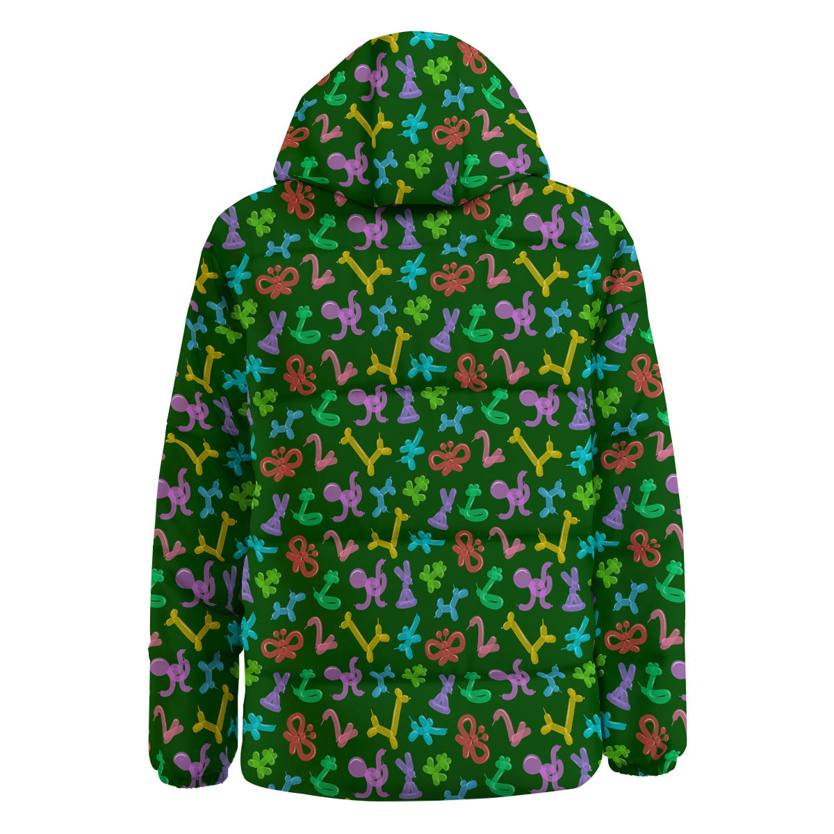 Balloon Modelling Print Pattern Down Jacket-grizzshop