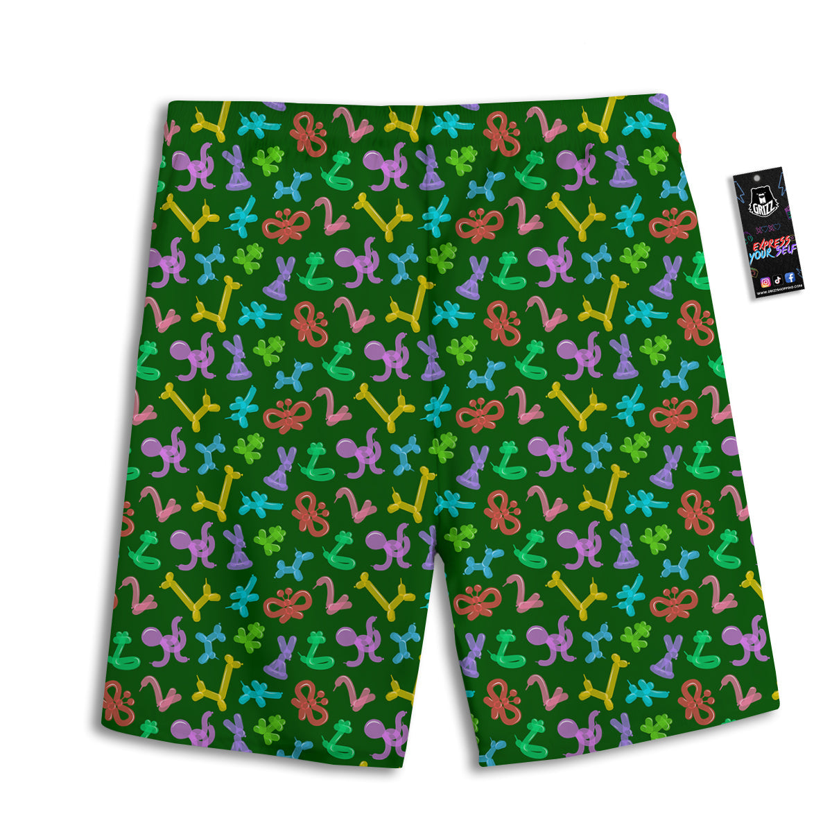 Balloon Modelling Print Pattern Men's Athletic Shorts