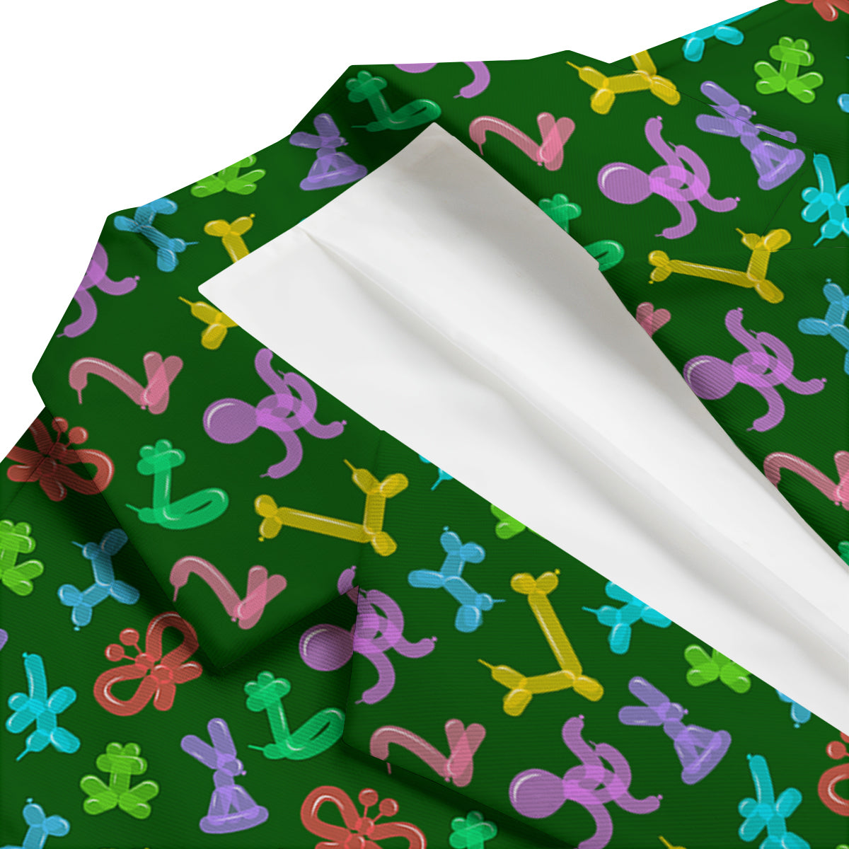 Balloon Modelling Print Pattern Men's Blazer-grizzshop