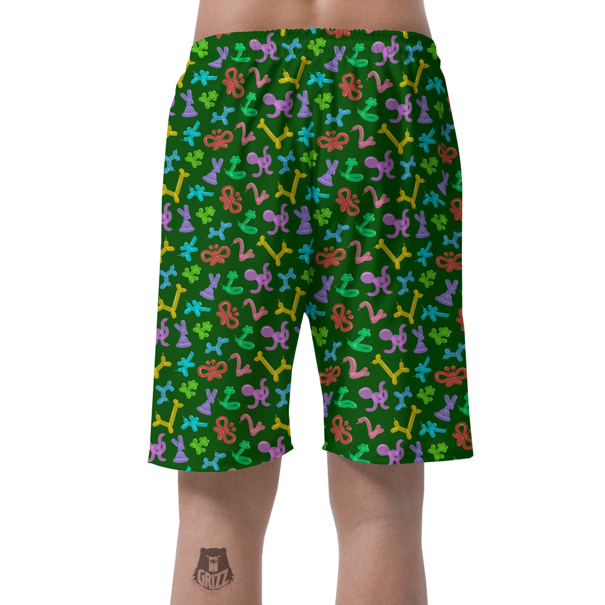 Balloon Modelling Print Pattern Men's Shorts-grizzshop