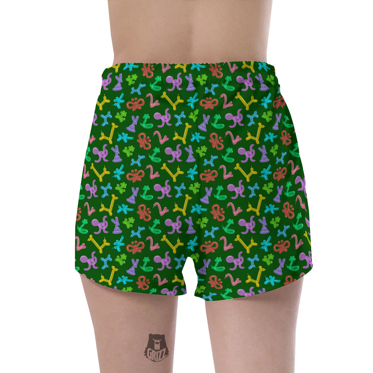 Balloon Modelling Print Pattern Women's Shorts-grizzshop