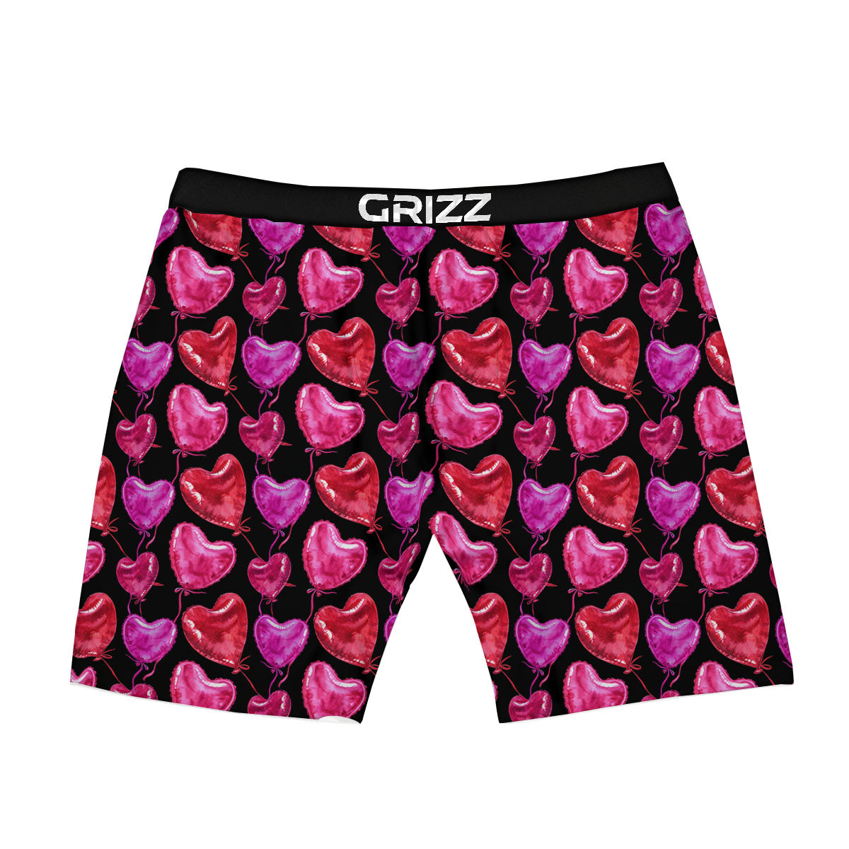 Balloon Red Heart Print Pattern Boxer Briefs-grizzshop