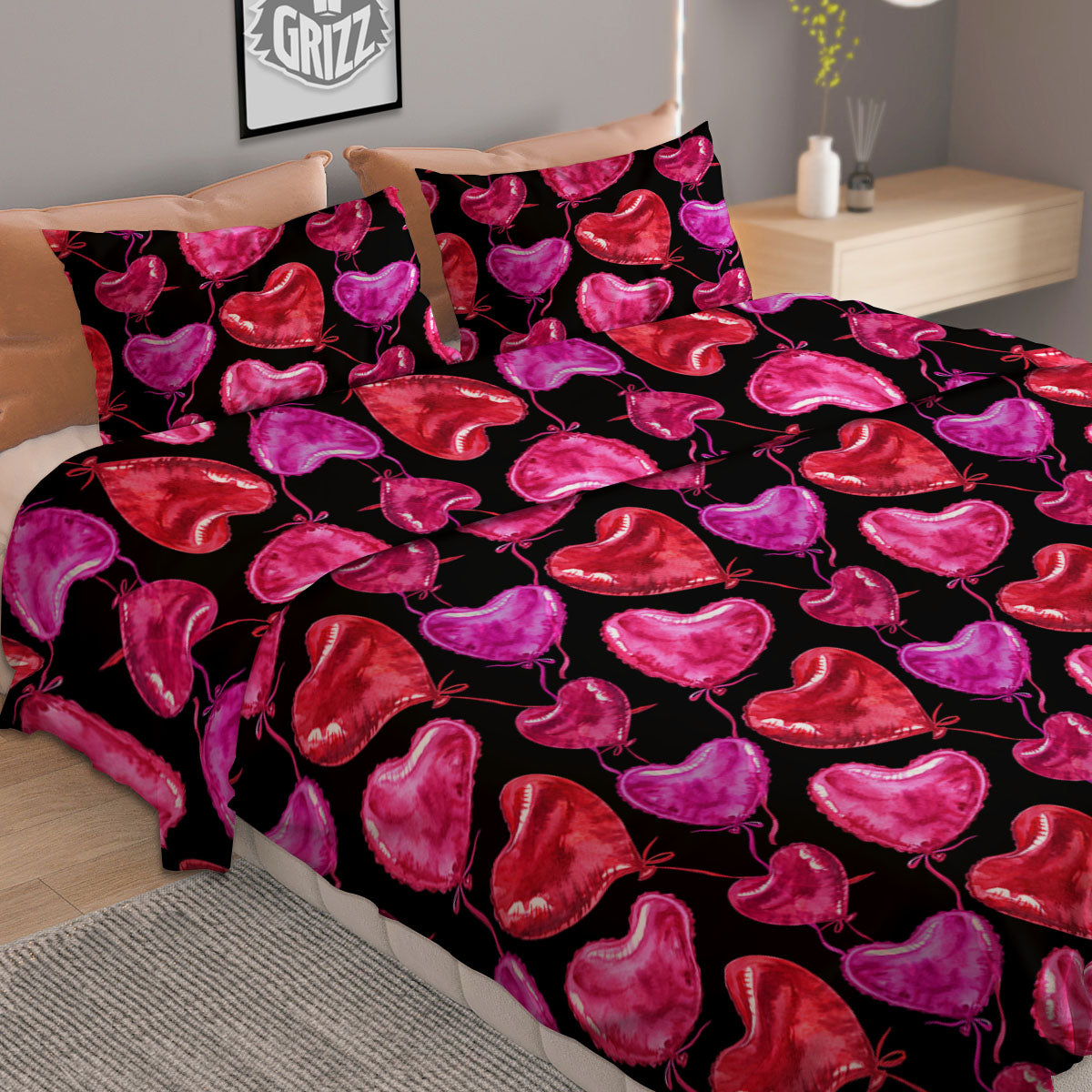 Bamboo Watercolor Print Pattern Duvet Cover Bedding Set