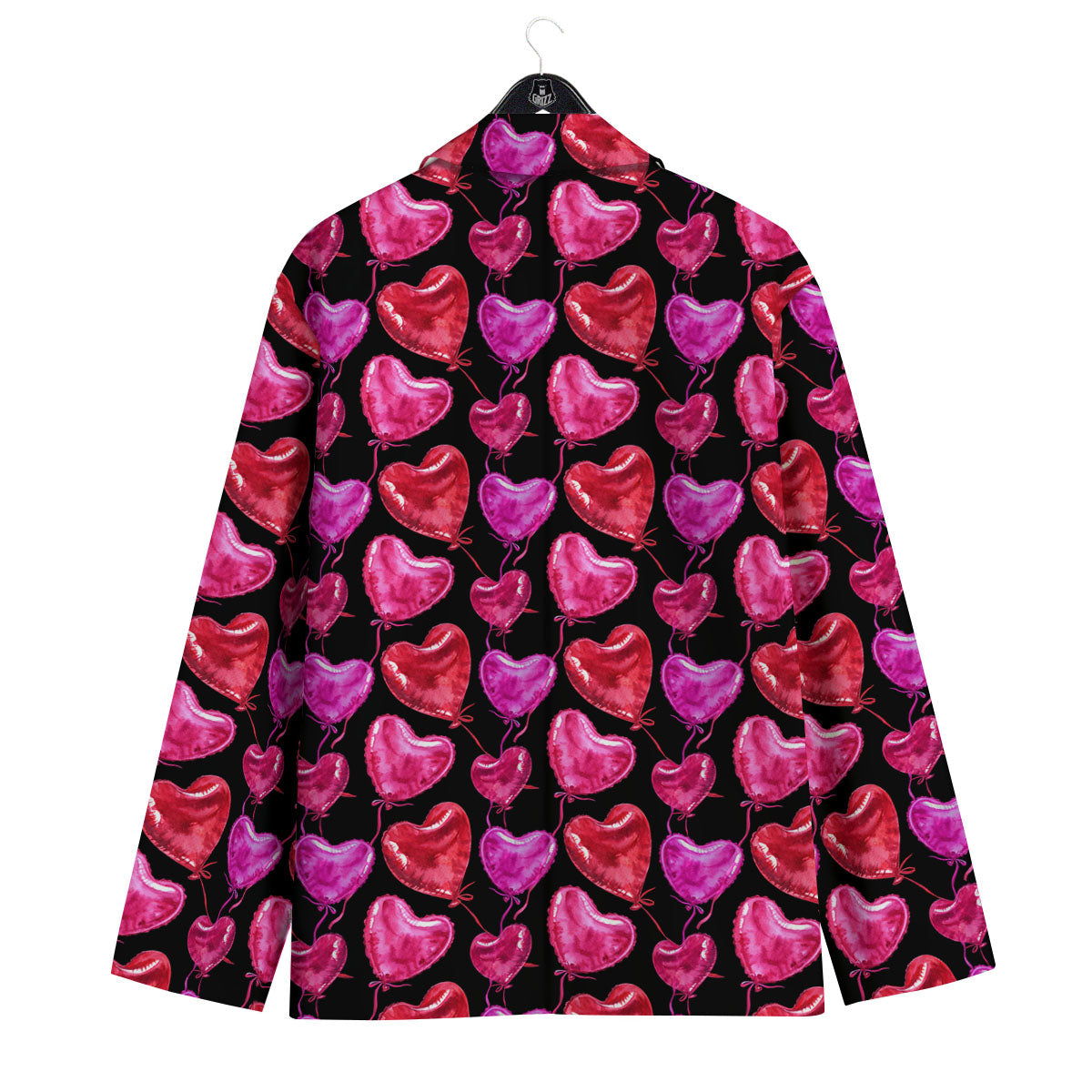 Balloon Red Heart Print Pattern Men's Sport Coat-grizzshop