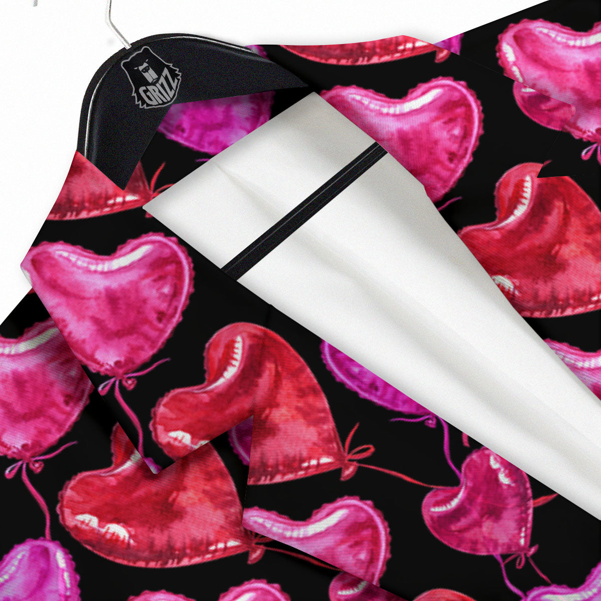 Balloon Red Heart Print Pattern Men's Sport Coat-grizzshop