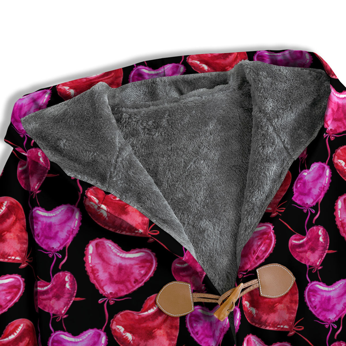 Balloon Red Heart Print Pattern Men's Windbreaker Jacket-grizzshop