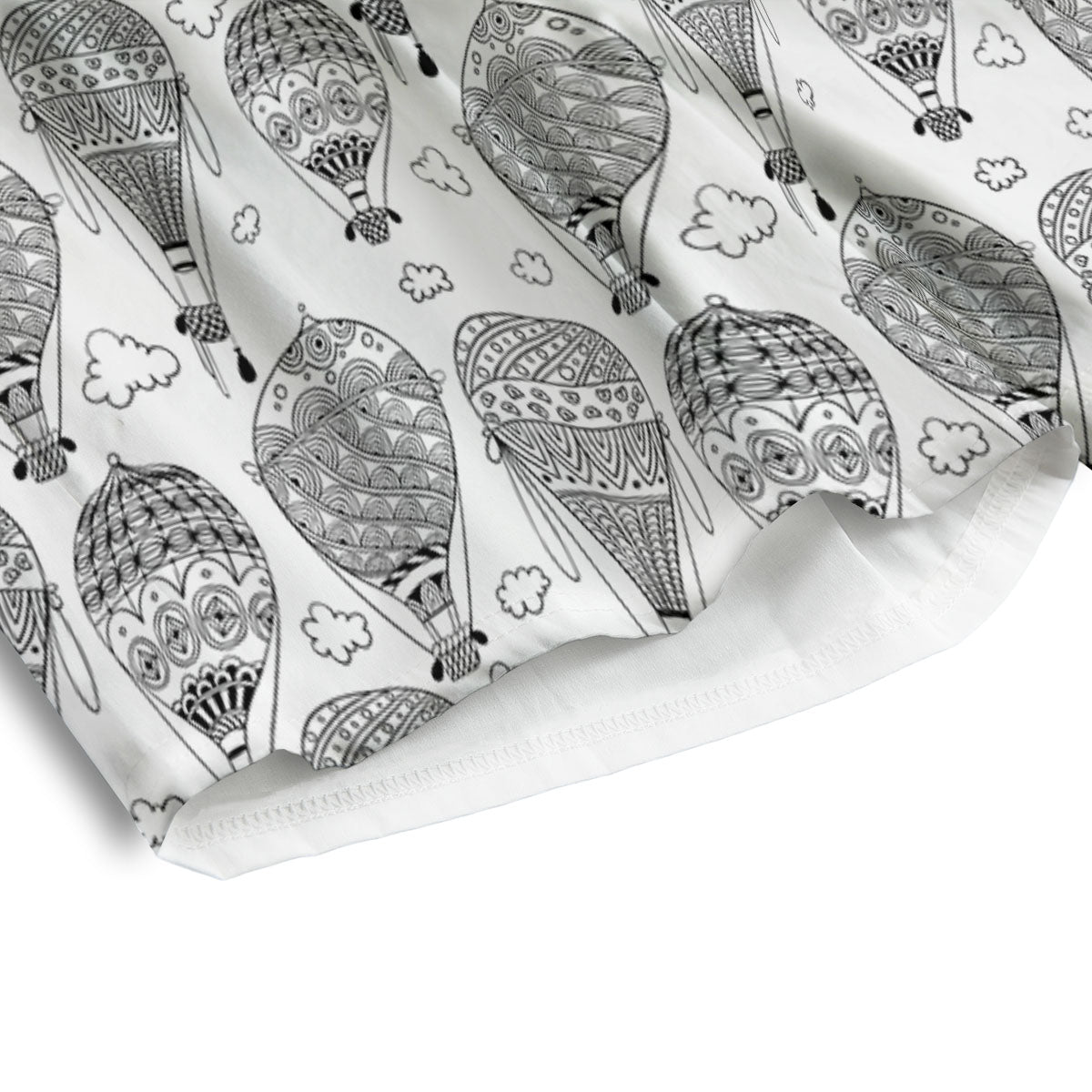 Balloon White And Black Print Pattern Men's Athletic Shorts