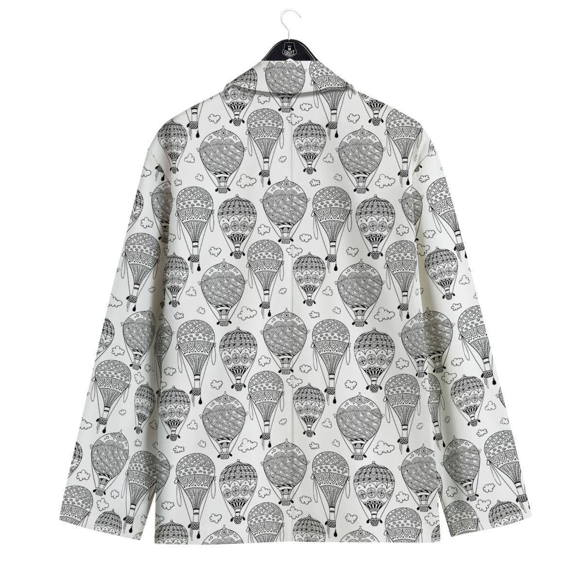 Balloon White And Black Print Pattern Men's Sport Coat-grizzshop