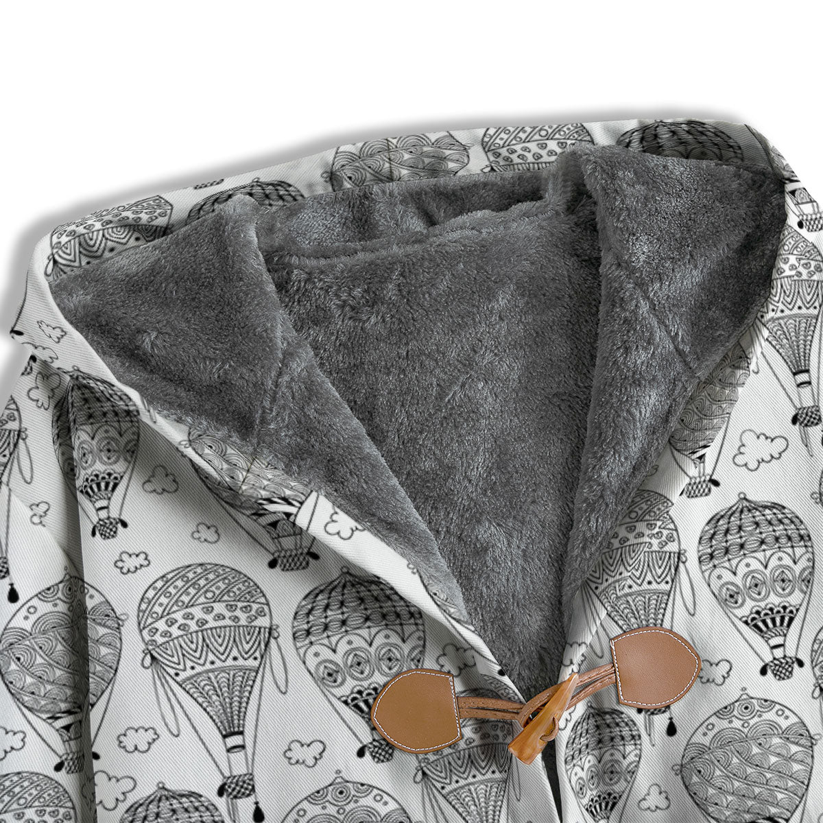 Balloon White And Black Print Pattern Men's Windbreaker Jacket-grizzshop