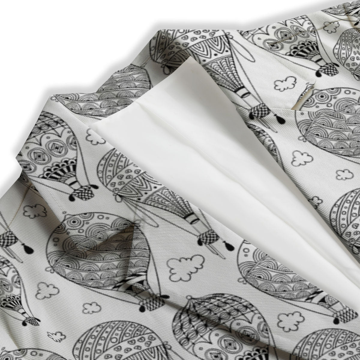 Balloon White And Black Print Pattern Women's Blazer-grizzshop