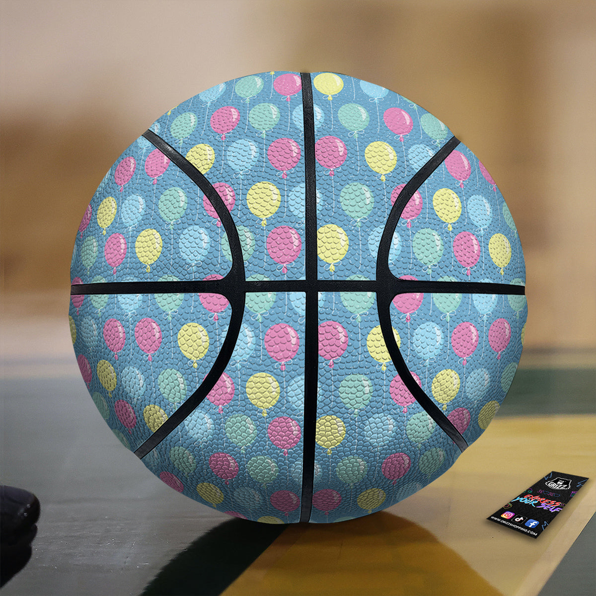 Balloon Colorful Print Pattern Basketball