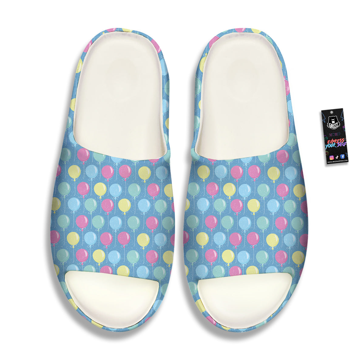 Balloon Colorful Print Pattern Sandals-grizzshop