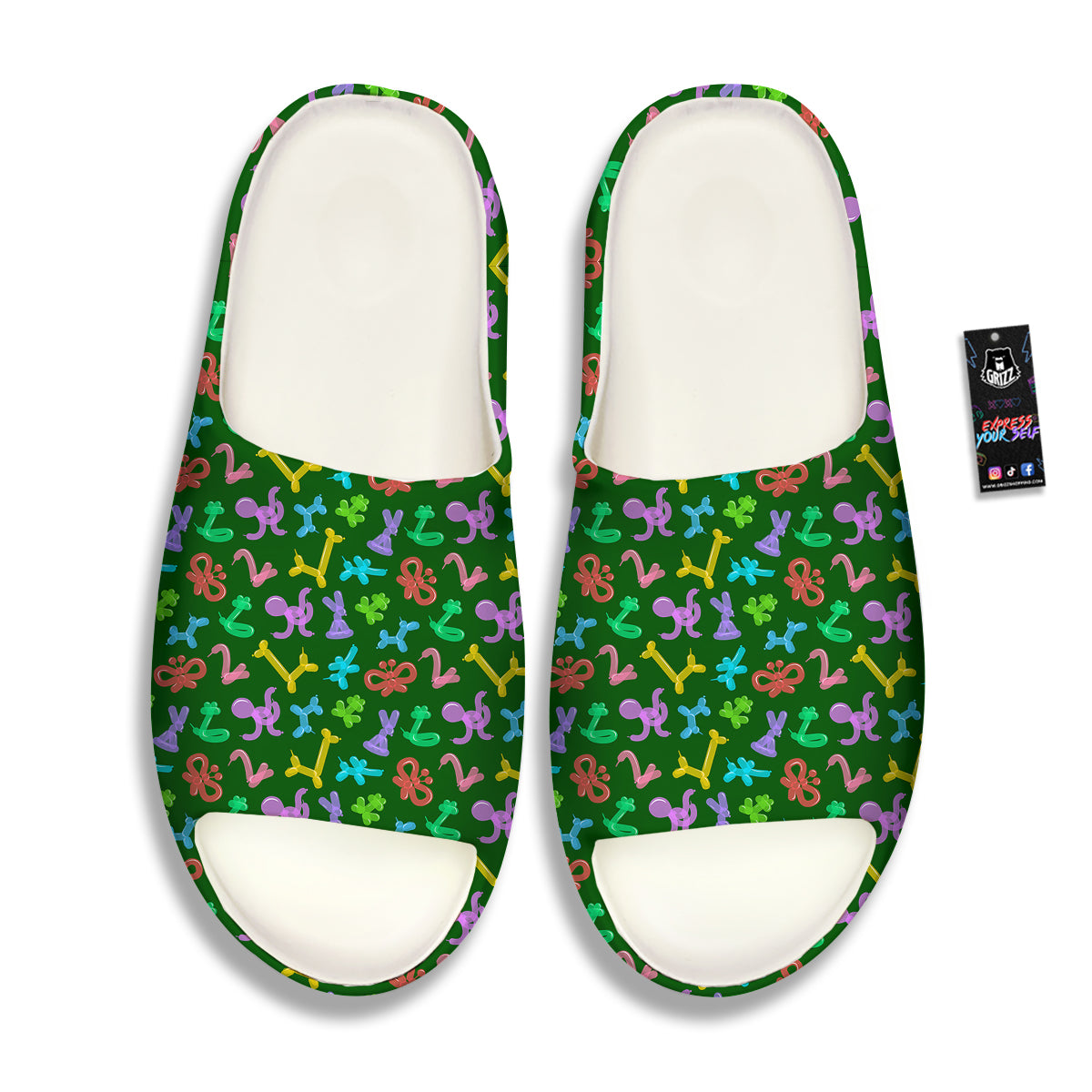 Balloon Modelling Print Pattern Sandals-grizzshop