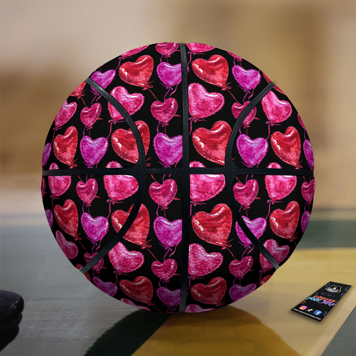 Bamboo Watercolor Print Pattern Basketball