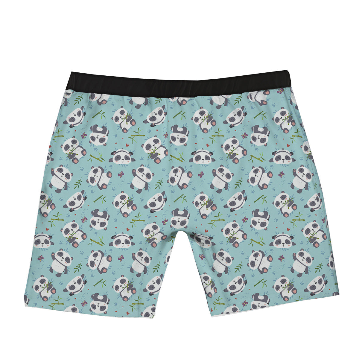 Bamboo And Cute Panda Print Pattern Boxer Briefs-grizzshop