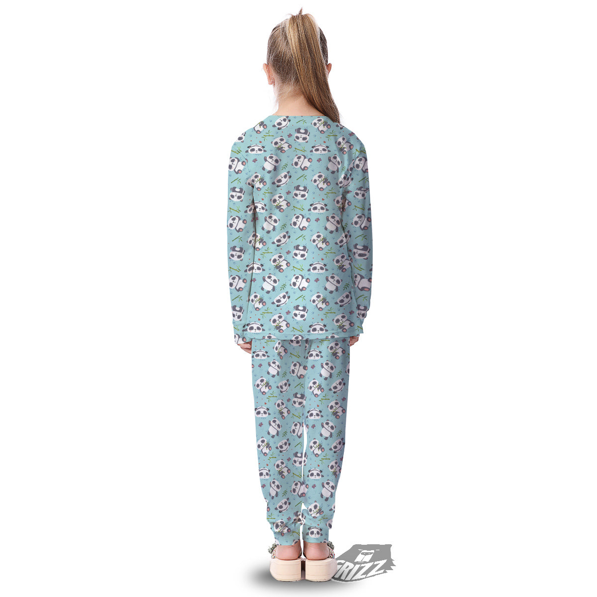 Bamboo And Cute Panda Print Pattern Kid's Pajamas-grizzshop
