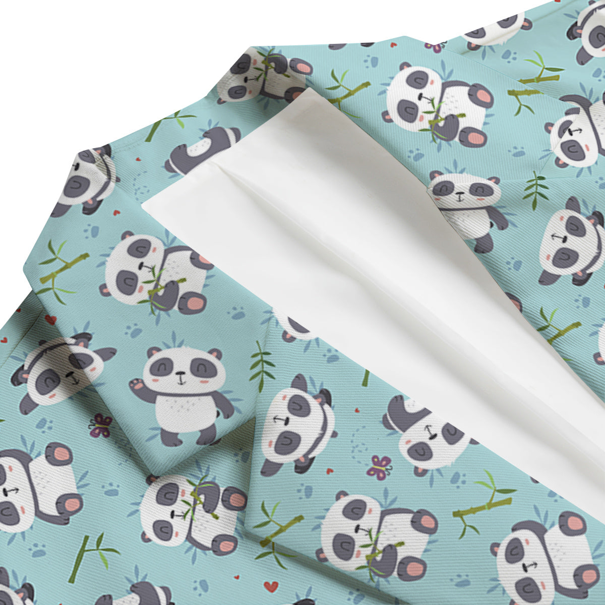 Bamboo And Cute Panda Print Pattern Men's Blazer-grizzshop