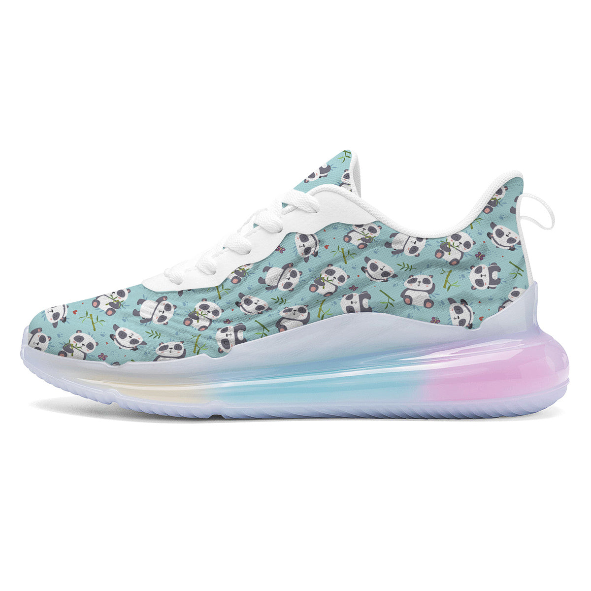 Bamboo And Cute Panda Print Pattern Running Sneakers-grizzshop