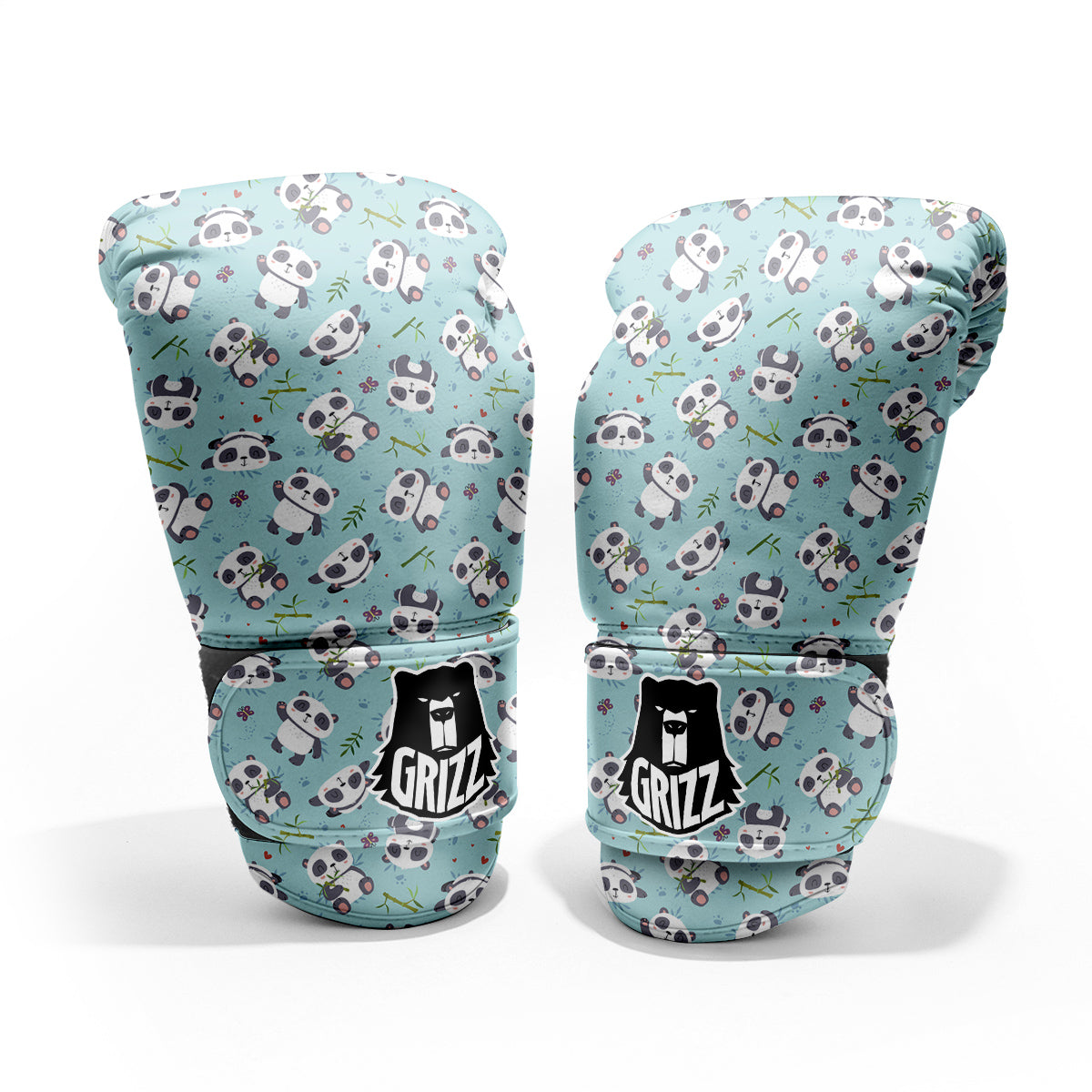 Bamboo And Cute Panda Print Pattern Pro Boxing Glove